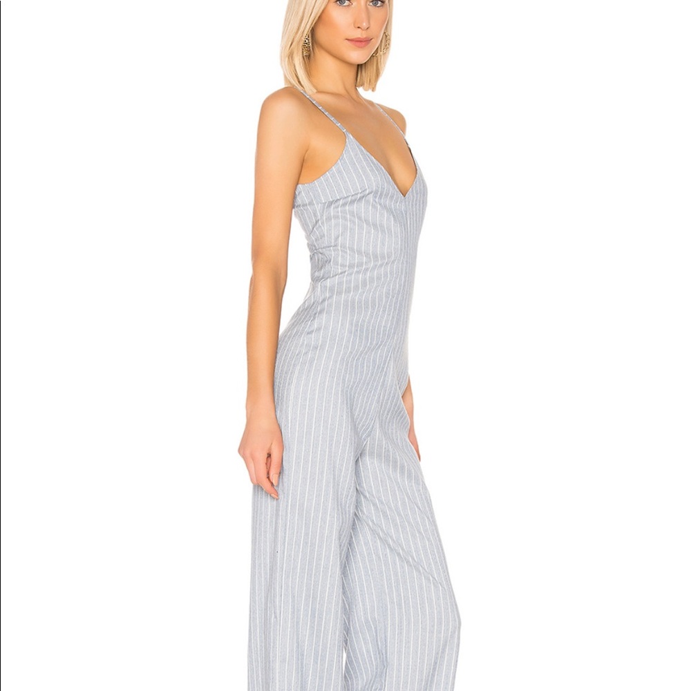 BobiBLACK Long Pinstriped Jumpsuit M